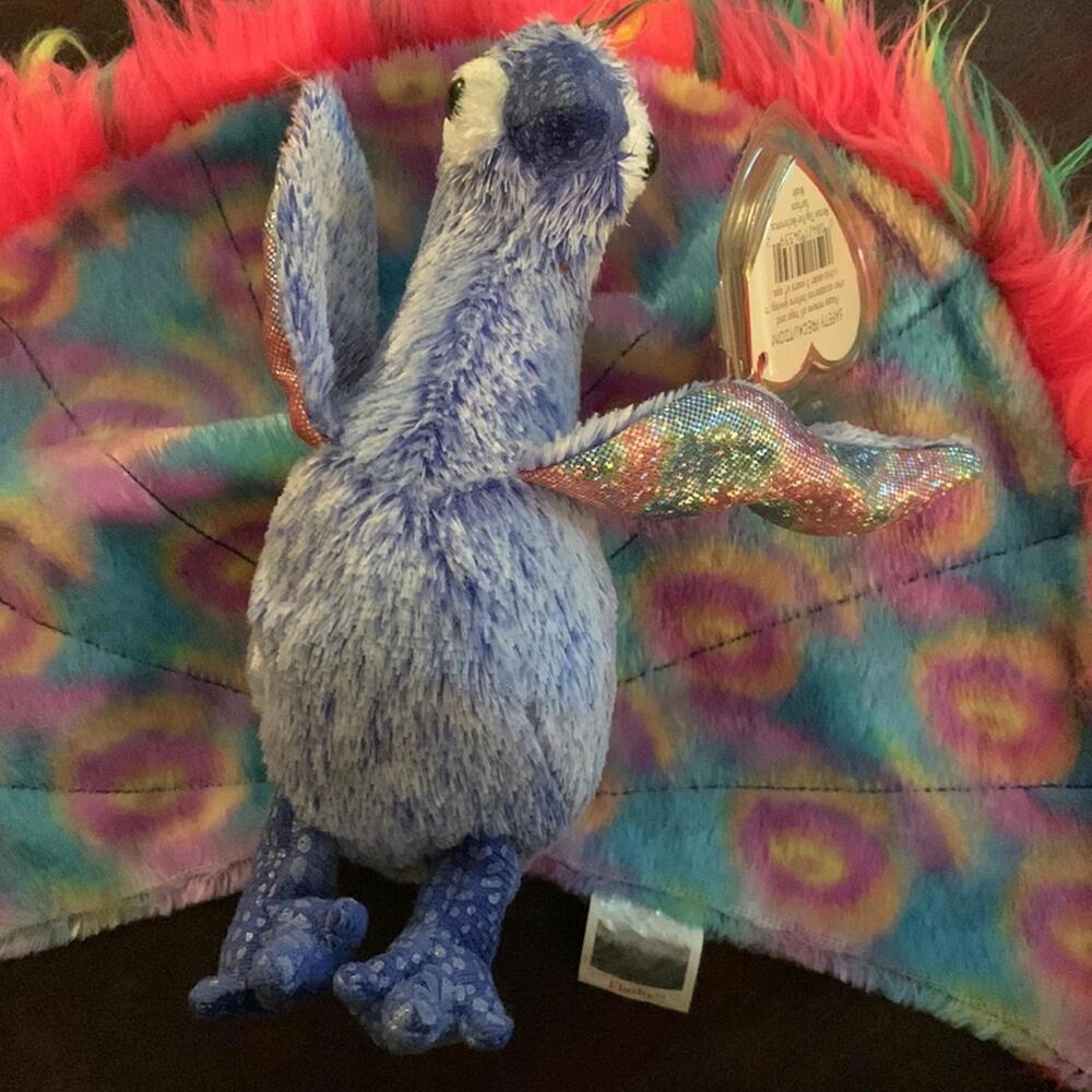 đFlashy the Peacock TY beanie baby DOB 12/30/2000 - Picture 12 of 15